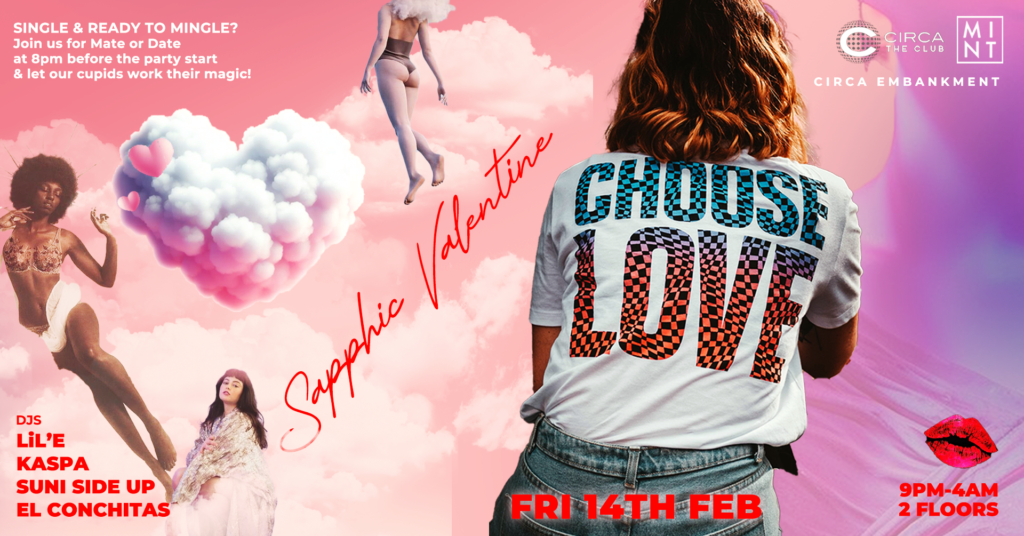 Mint Sapphic Valentine Club Night